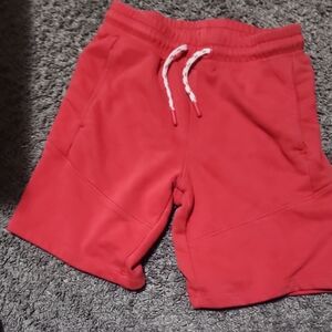 Red Casual Shorts with Drawstring